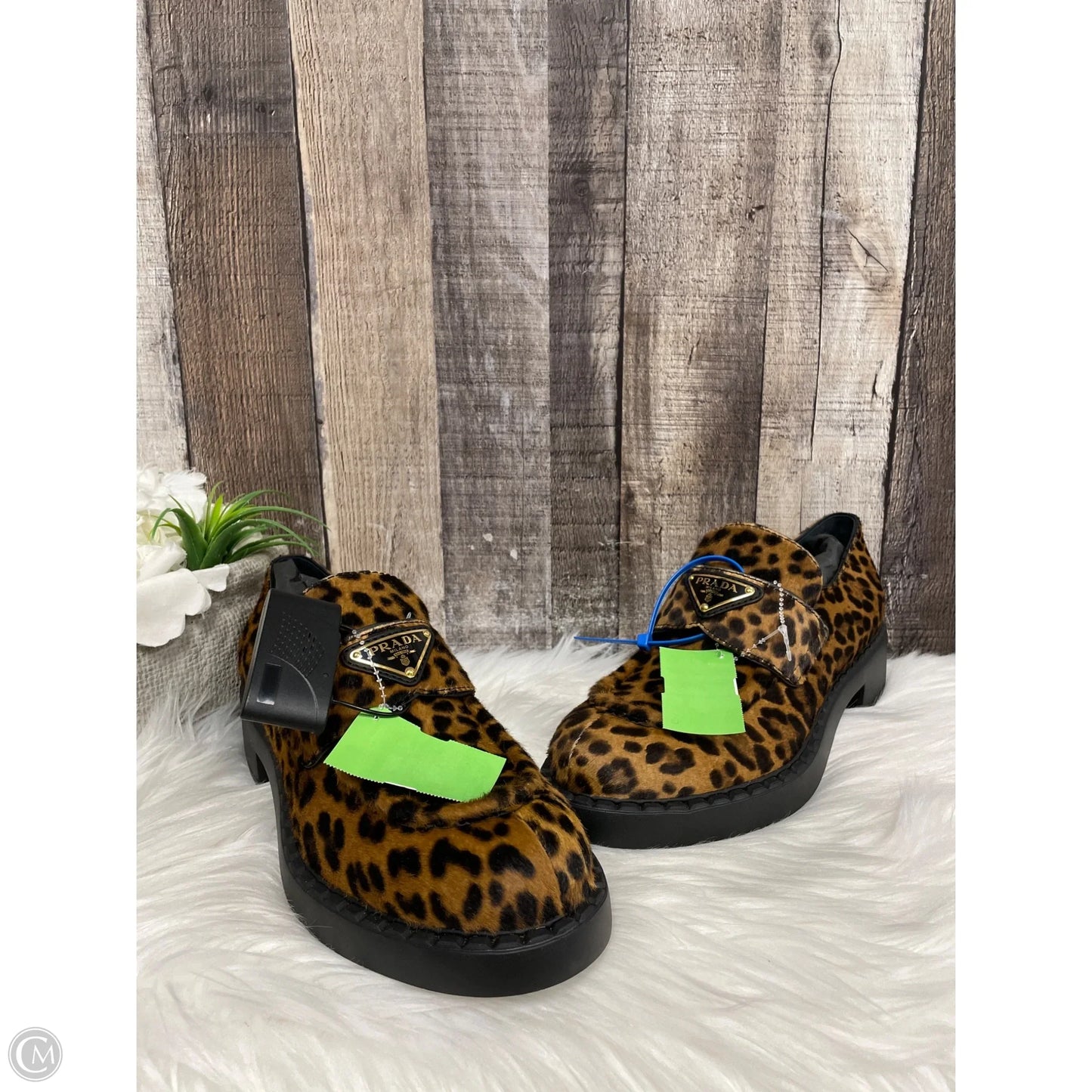 Shoes Luxury Designer By Prada In Animal Print, Size: 8.5