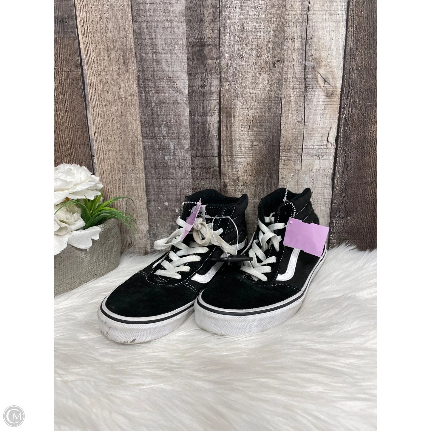 Shoes Sneakers By Vans In Black, Size: 7.5