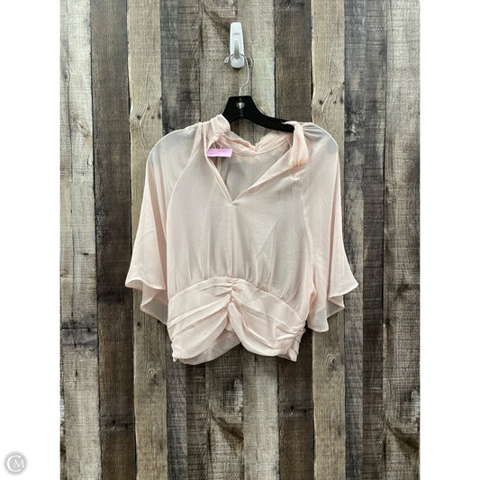 Top Short Sleeve By Zara In Pink, Size: L