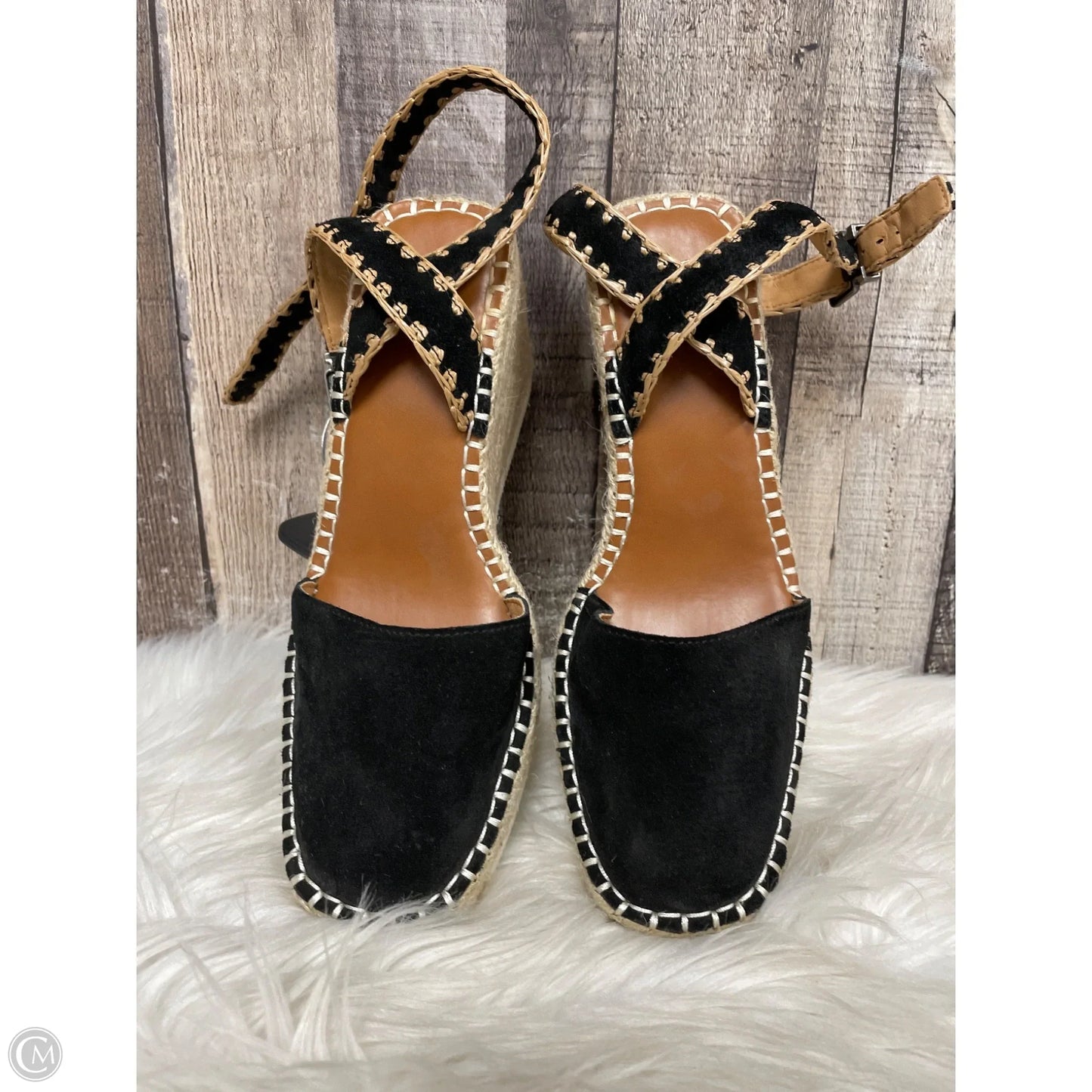 Sandals Flats By Crown Vintage In Black, Size: 8