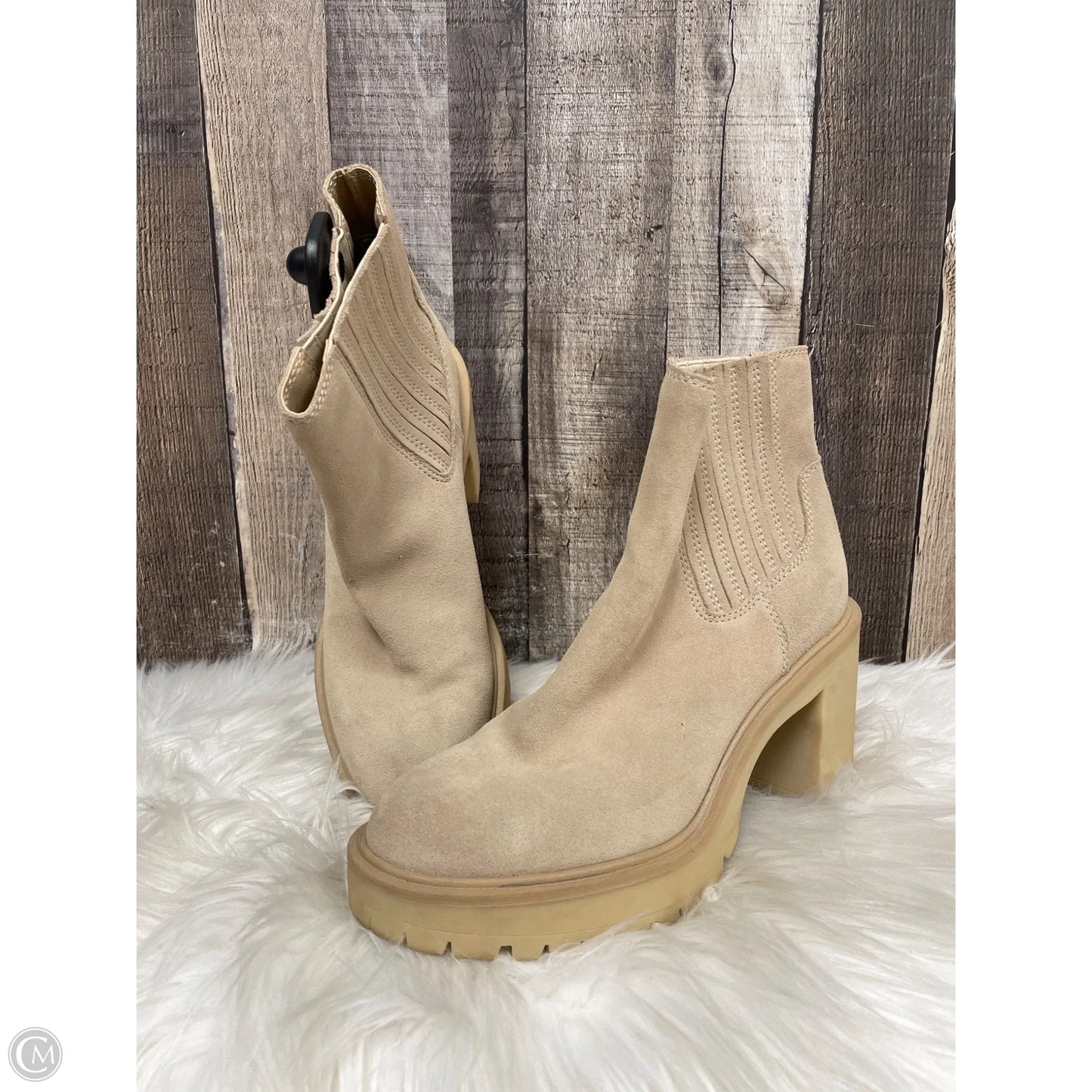 Boots Ankle Heels By Dolce Vita In Tan, Size: 8