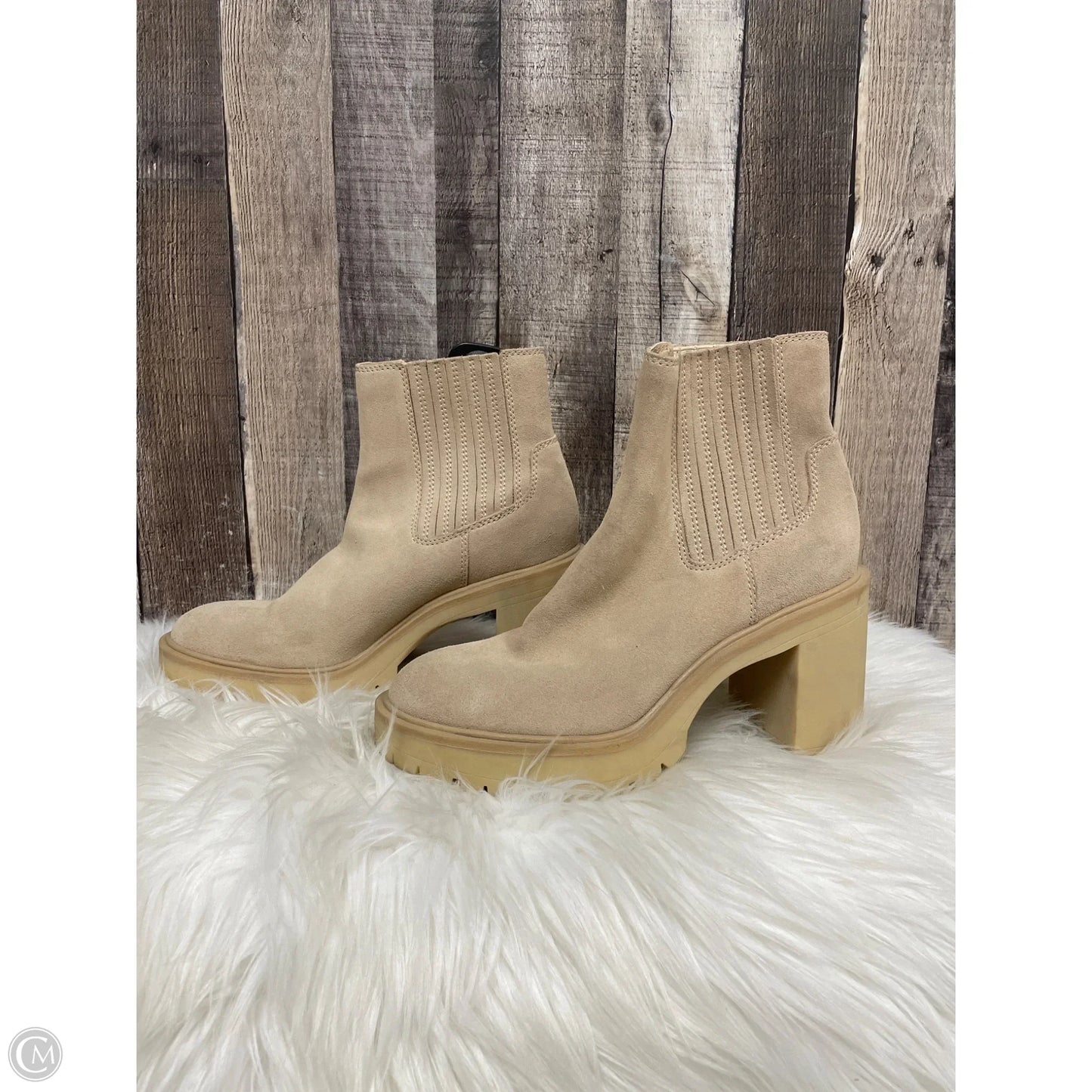 Boots Ankle Heels By Dolce Vita In Tan, Size: 8