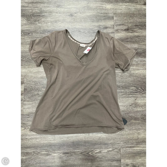 Top Short Sleeve By Pol In Brown, Size: L
