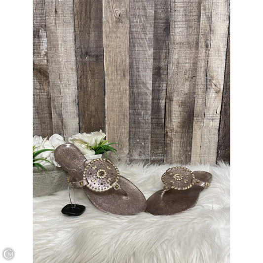 Sandals Flats By Jack Rogers In Silver, Size: 7