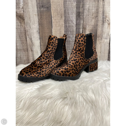 Boots Ankle Heels By Seven 7 In Animal Print, Size: 11