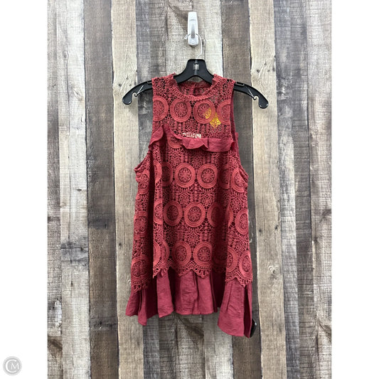 Top Sleeveless By Entro In Red, Size: S