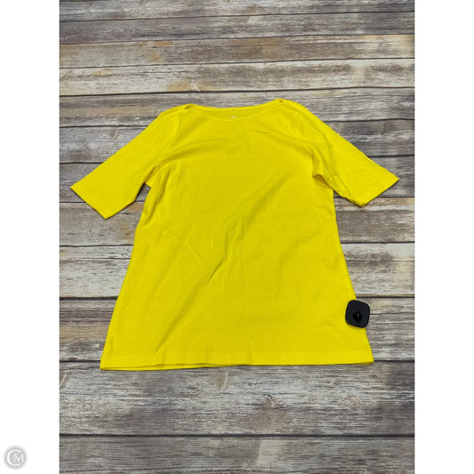 Top Short Sleeve Basic By St Johns Bay In Yellow, Size: M