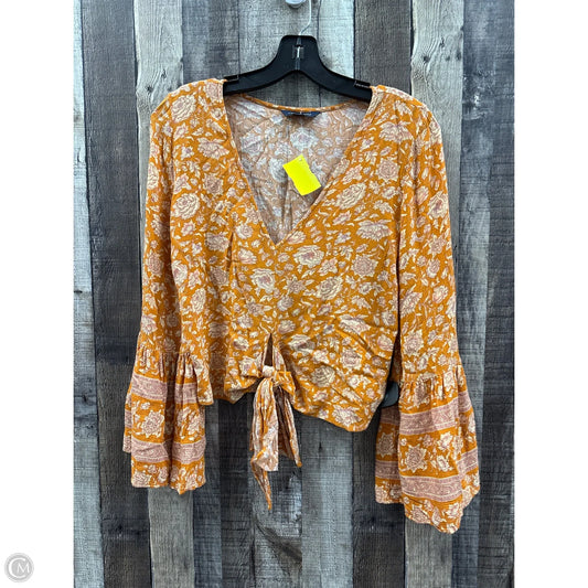Top Long Sleeve By American Eagle In Floral Print, Size: Xs