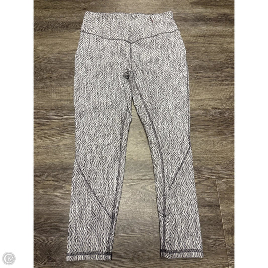 Athletic Leggings By Calia In Grey & White, Size: M