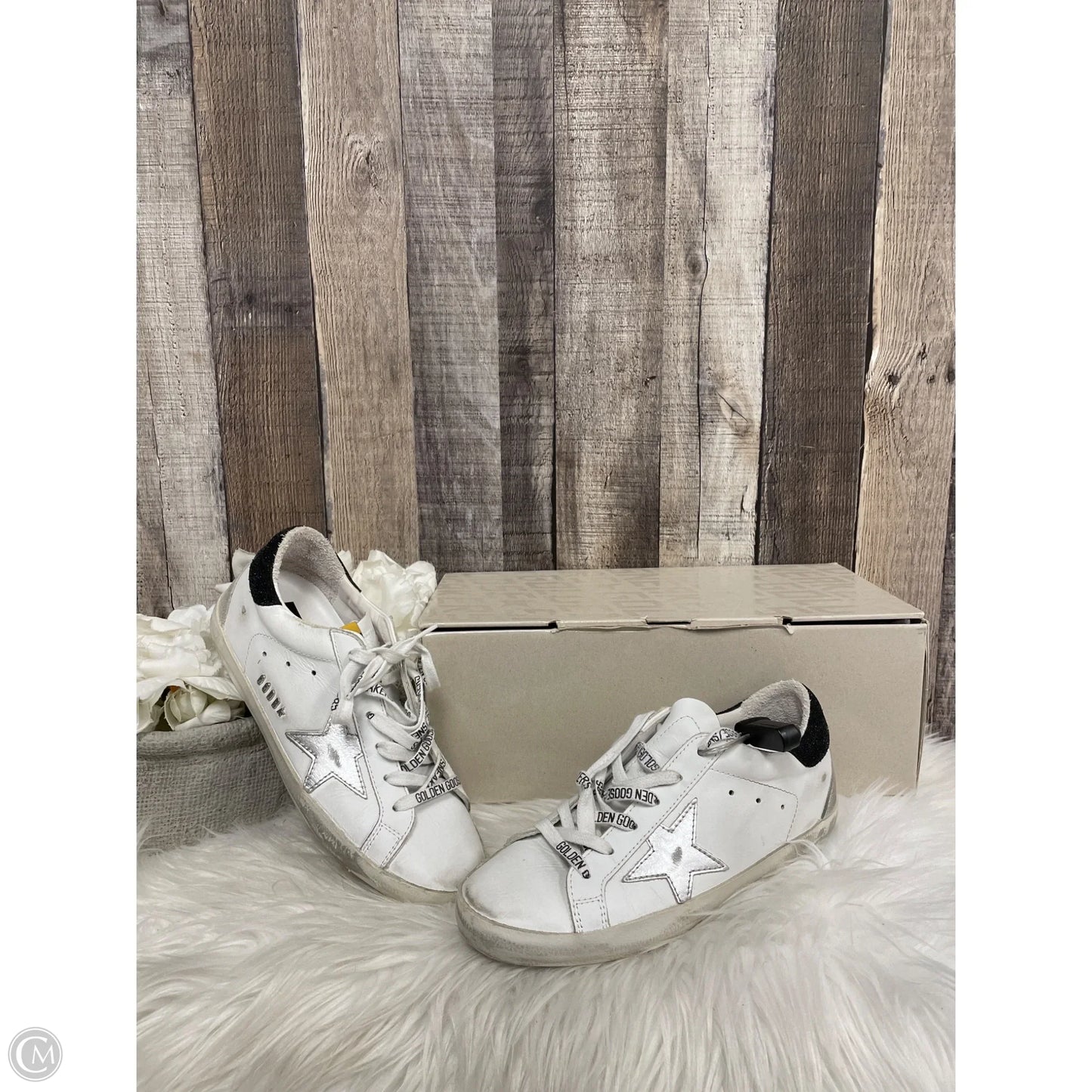 Shoes Luxury Designer By Golden Goose In White, Size: 7