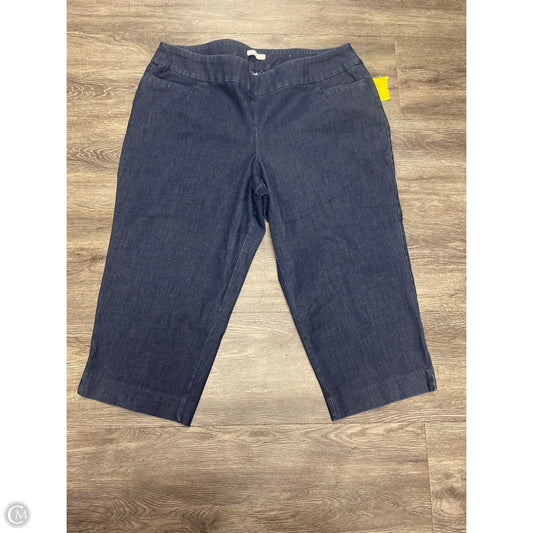 Jeans Cropped By Cato In Blue Denim, Size: 20