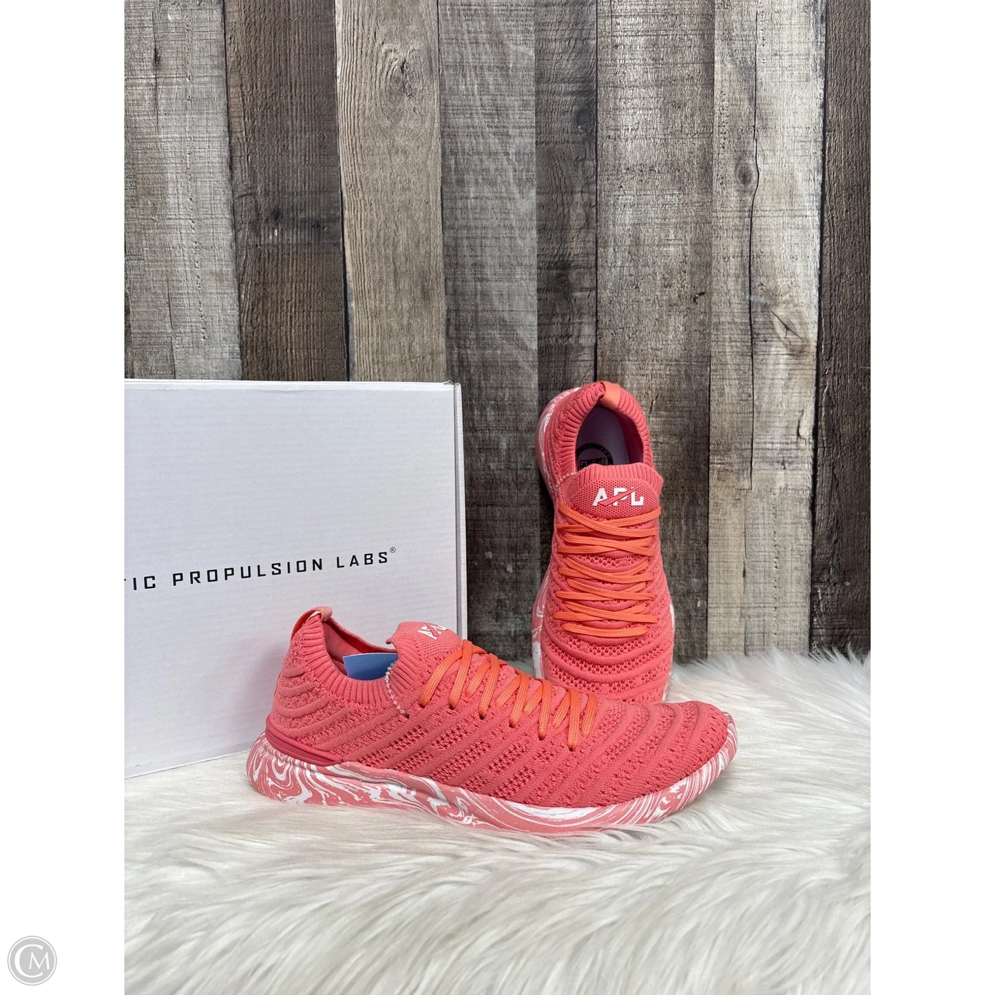 Shoes Designer By Apl In Pink, Size: 7