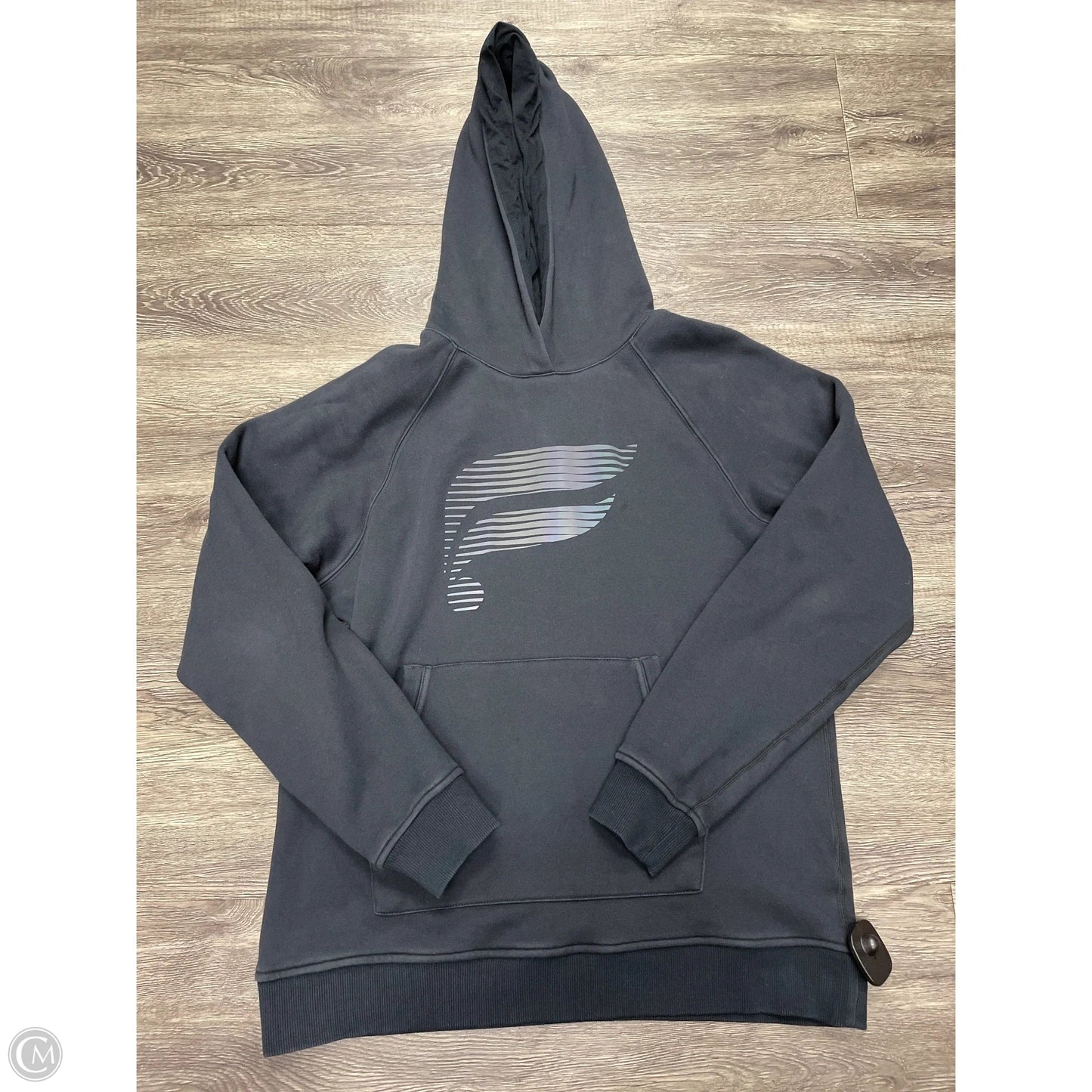 Athletic Sweatshirt Hoodie By Fabletics In Black, Size: L