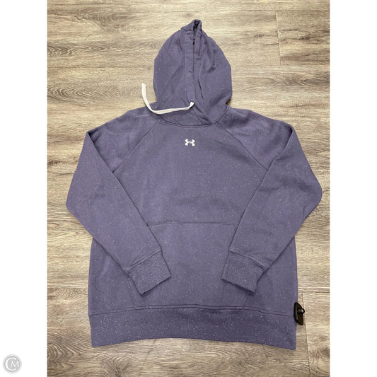 Sweatshirt Hoodie By Under Armour In Navy, Size: M