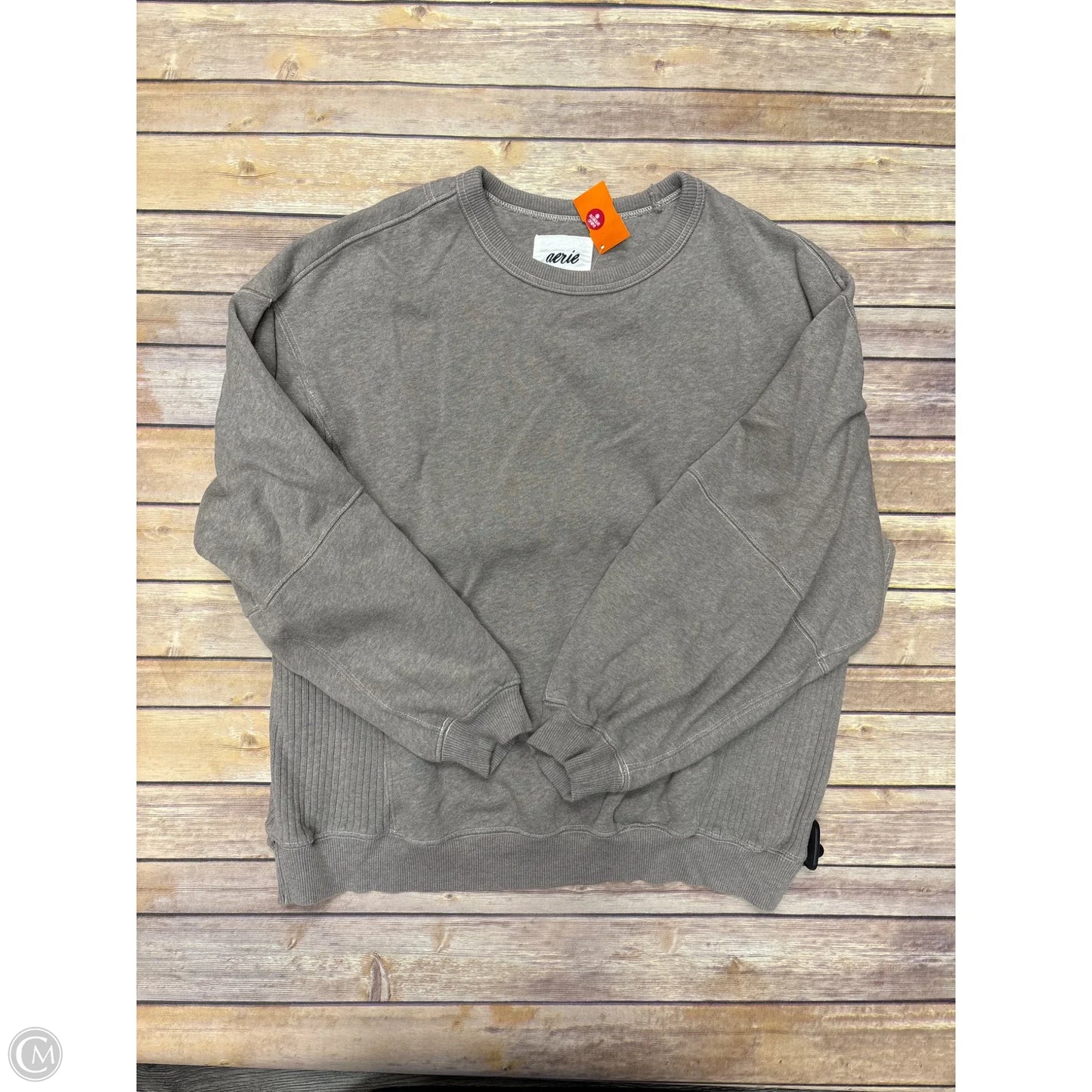 Sweatshirt Crewneck By Aerie In Taupe, Size: M