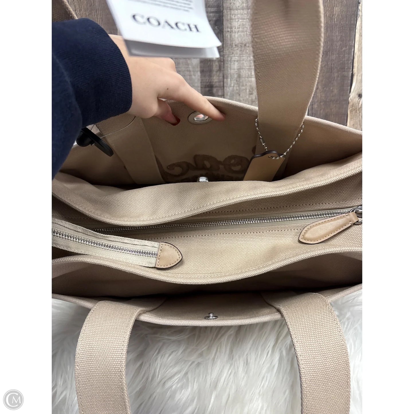 Tote Designer By Coach, Size: Large