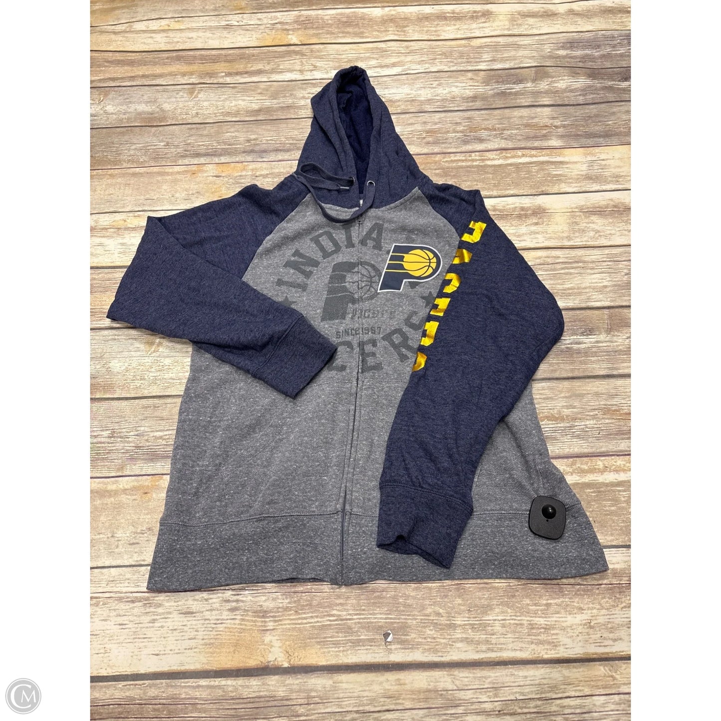 Athletic Jacket By Cme In Grey, Size: L