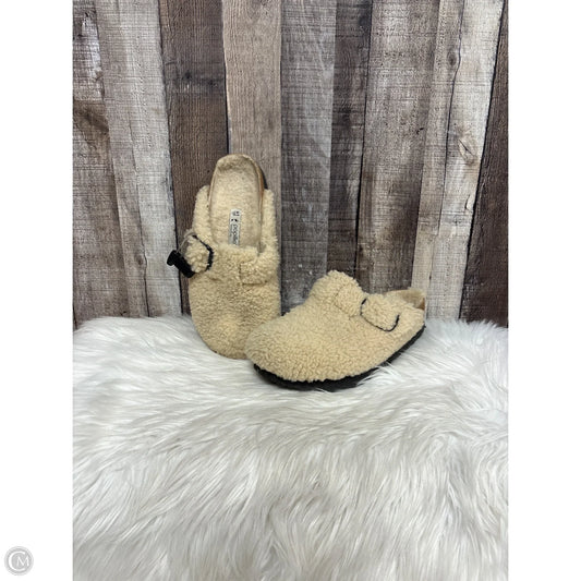 Shoes Heels Platform By Birkenstock In Cream, Size: 10
