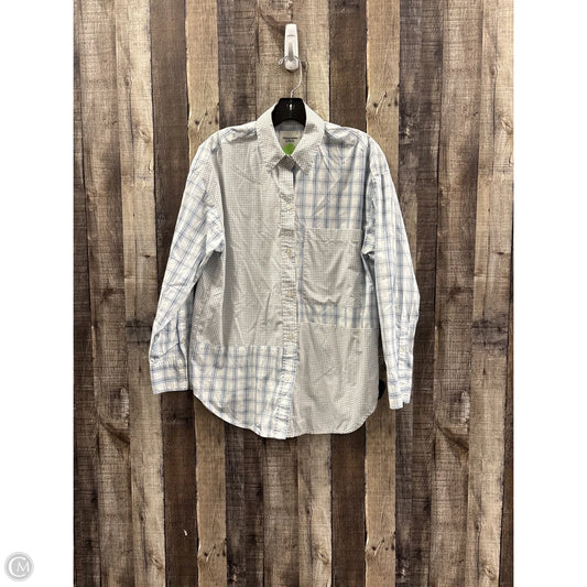 Top Long Sleeve By Abercrombie And Fitch In Checkered Pattern, Size: S