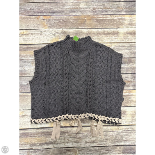 Sweater Short Sleeve By Elie Tahari In Grey, Size: Xl