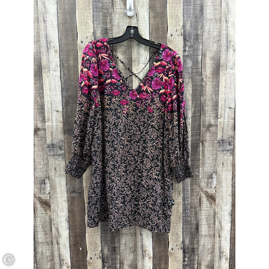 Dress Casual Short By Anthropologie In Floral Print, Size: Xlp