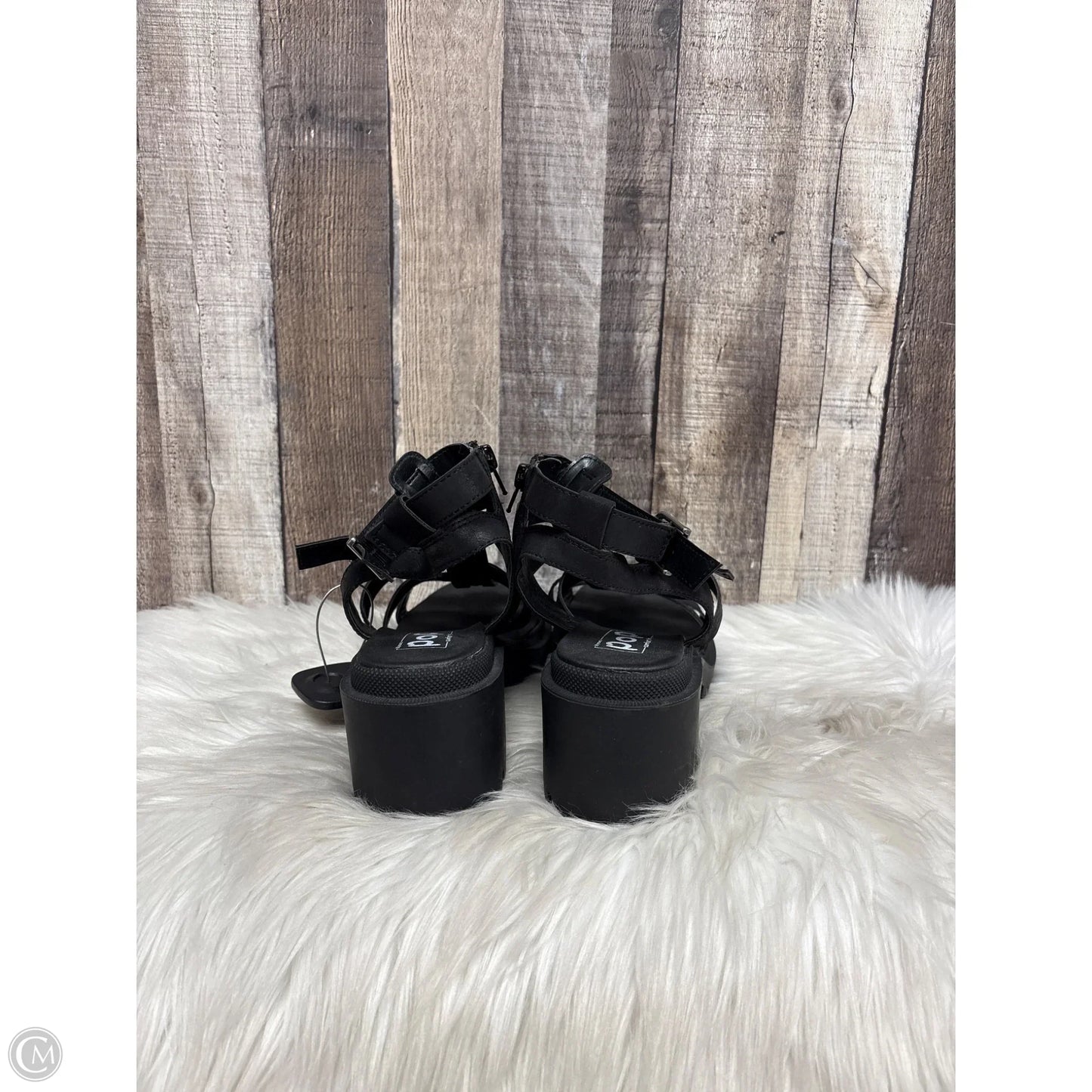 Sandals Heels Block By Cme In Black, Size: 10