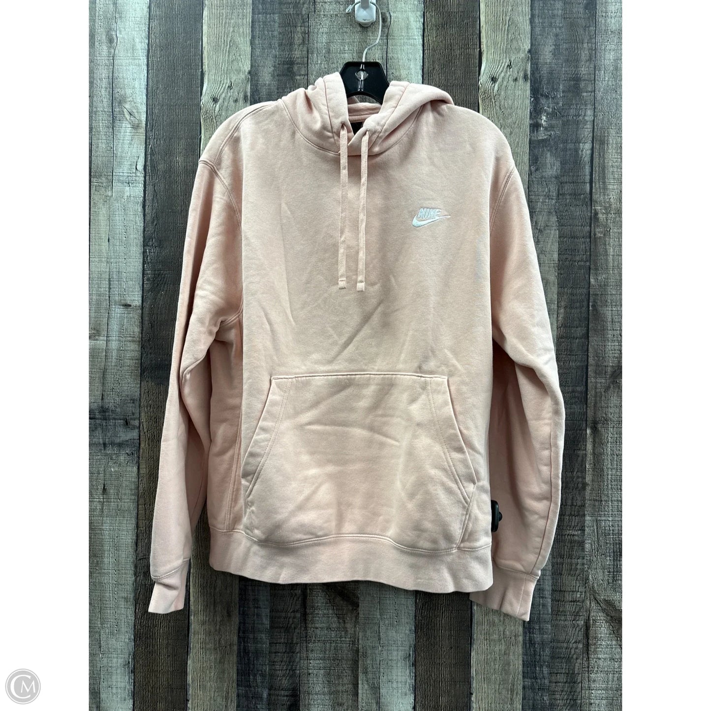 Sweatshirt Hoodie By Nike In Pink, Size: M