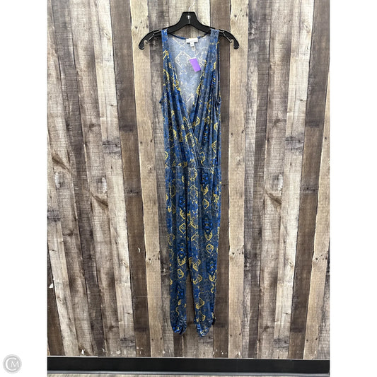 Jumpsuit By Allison Joy In Blue & Gold, Size: S