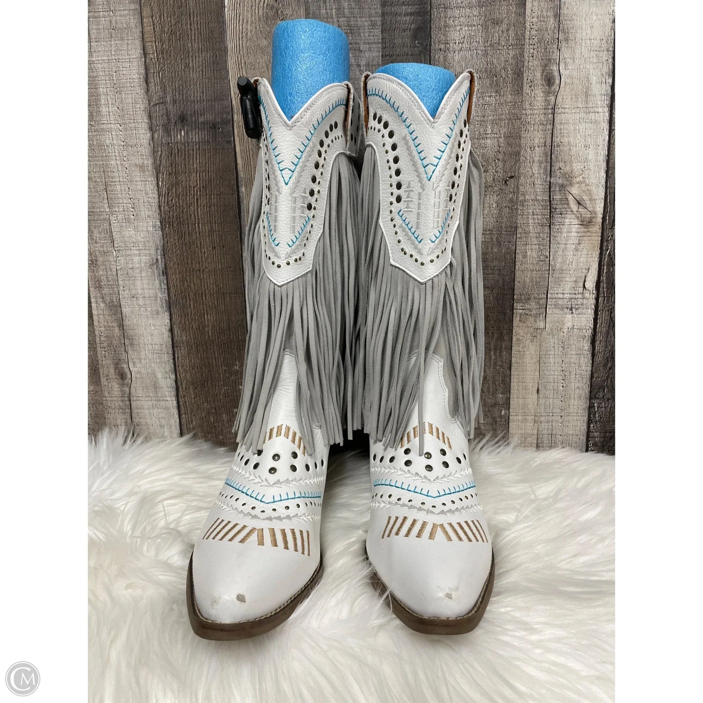 Boots Western By Dingo In White, Size: 10