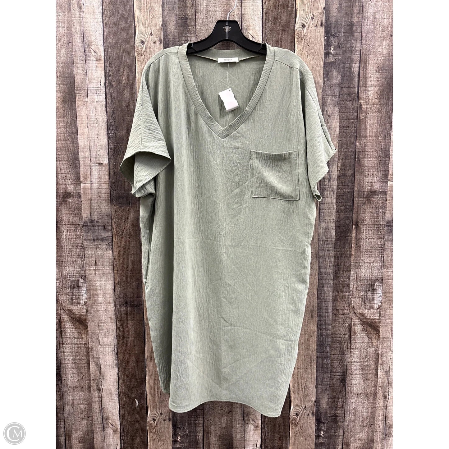 Dress Casual Short By Cherish In Green, Size: Xl