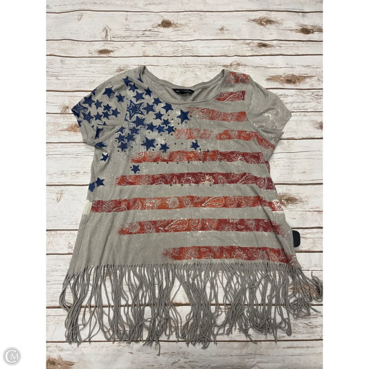 Top Short Sleeve By Rock And Republic In Grey, Size: M