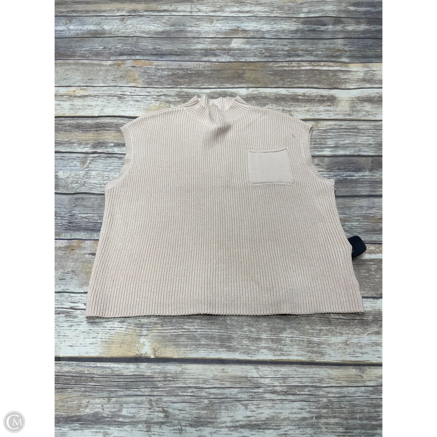 Sweater Short Sleeve By Cmf In Cream, Size: M
