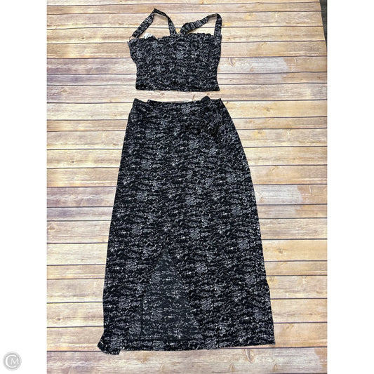 Skirt Set 2pc By Entro In Black & White, Size: S