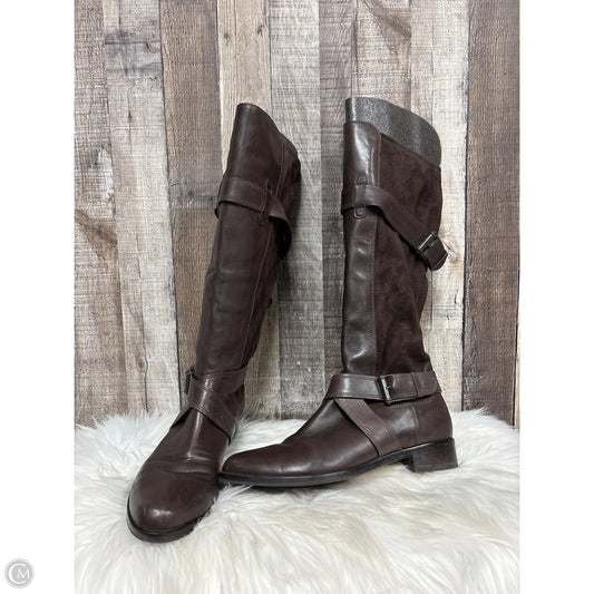 Boots Knee Flats By Cole-haan In Brown, Size: 10.5