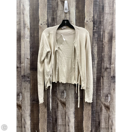 Sweater Cardigan By Loft In Tan, Size: S