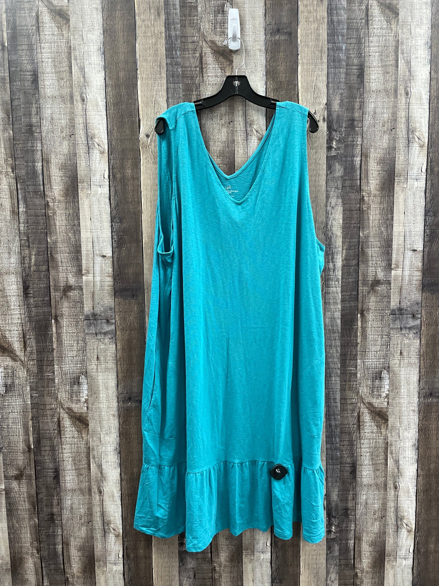 Blue Dress Casual Midi J. Jill, Size 4x