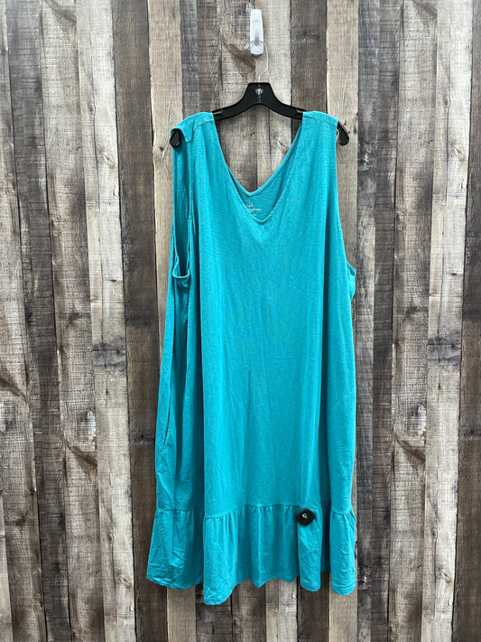Blue Dress Casual Midi J. Jill, Size 4x