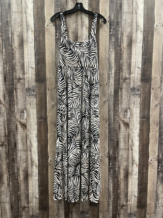 Zebra Print Dress Casual Maxi Soma, Size L