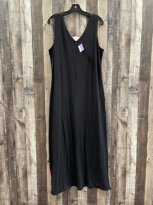 Black & Pink Dress Casual Maxi Belle By Kim Gravel, Size M