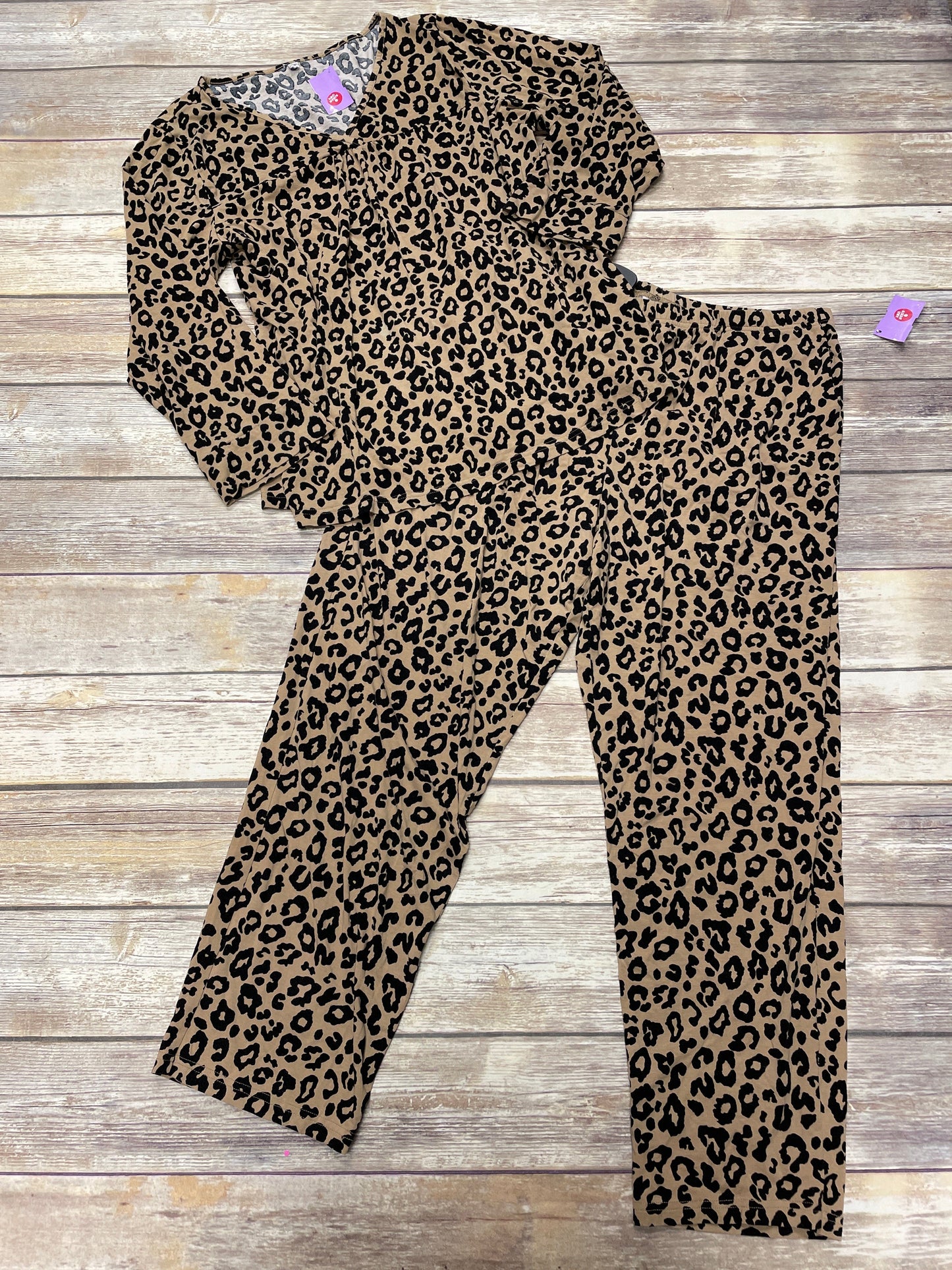 Animal Print Pajamas 2pc Cmf, Size Xl