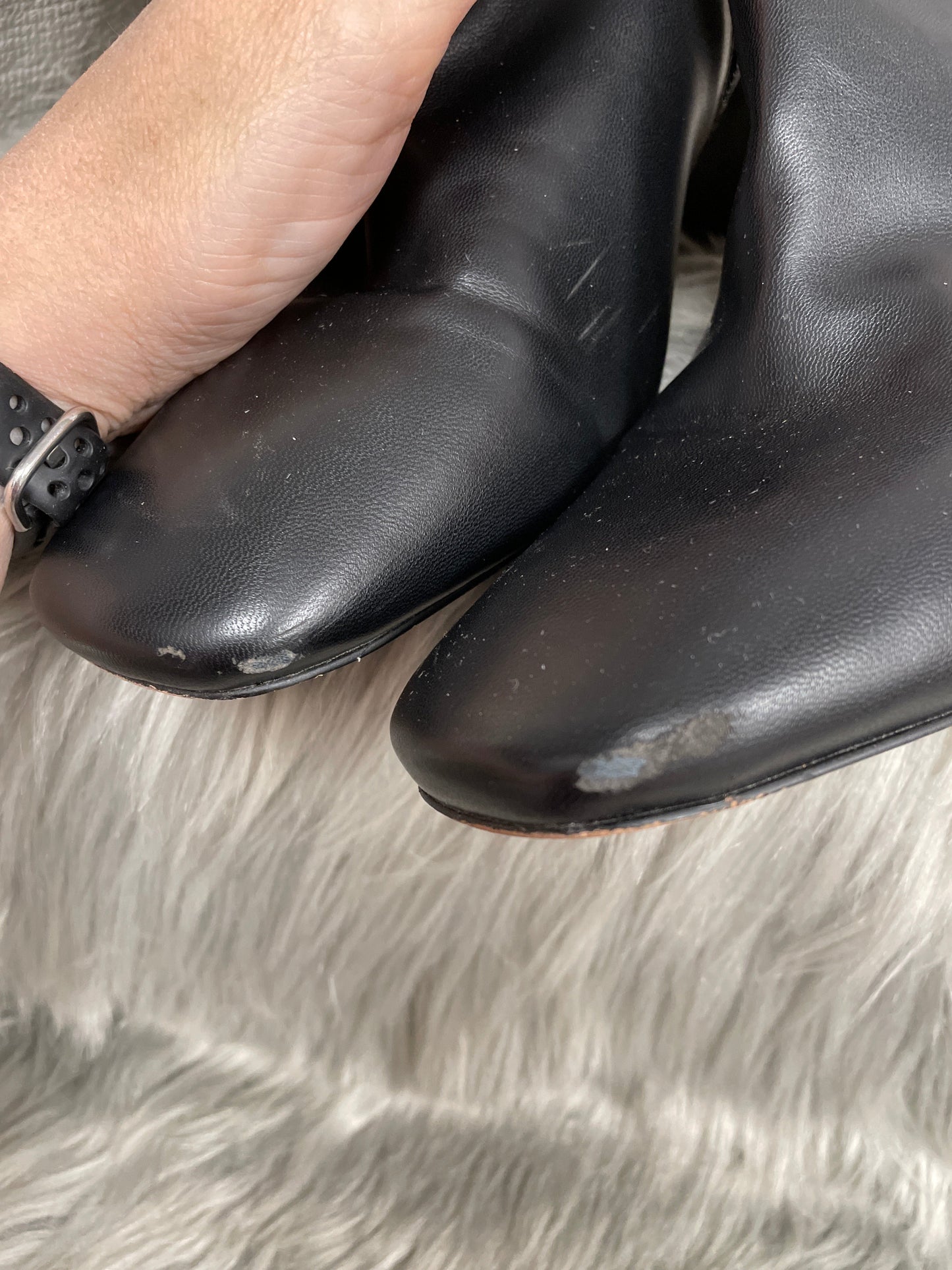 Black Boots Ankle Heels Nordstrom, Size 10