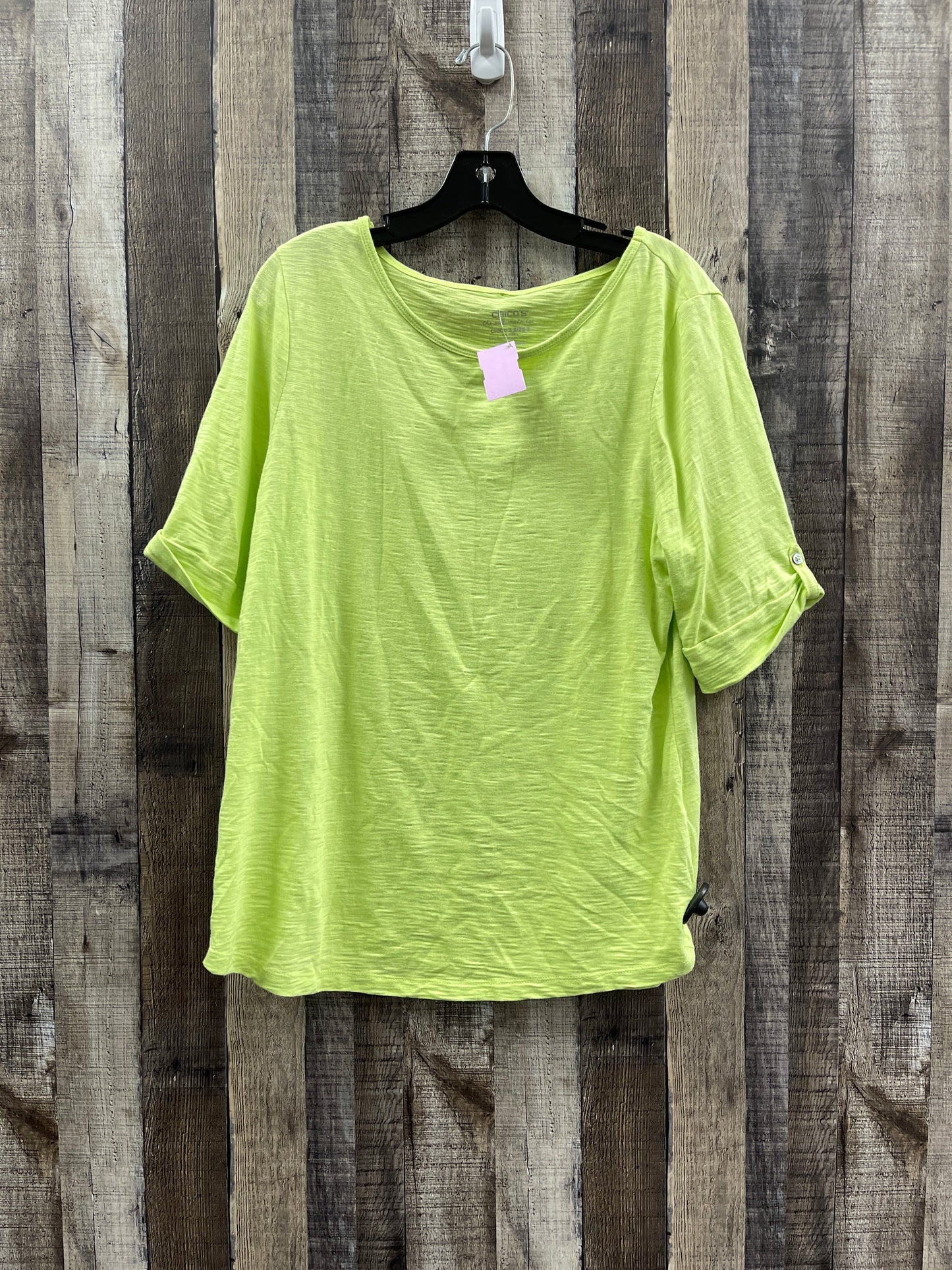 Green Top Short Sleeve Chicos, Size L