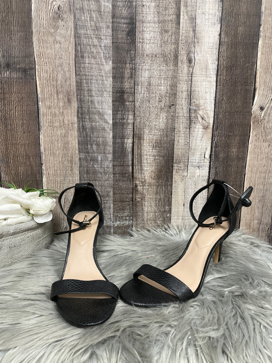 Black Sandals Heels Stiletto Aldo, Size 8.5