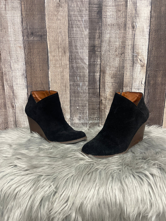 Black Boots Ankle Heels Lucky Brand, Size 8