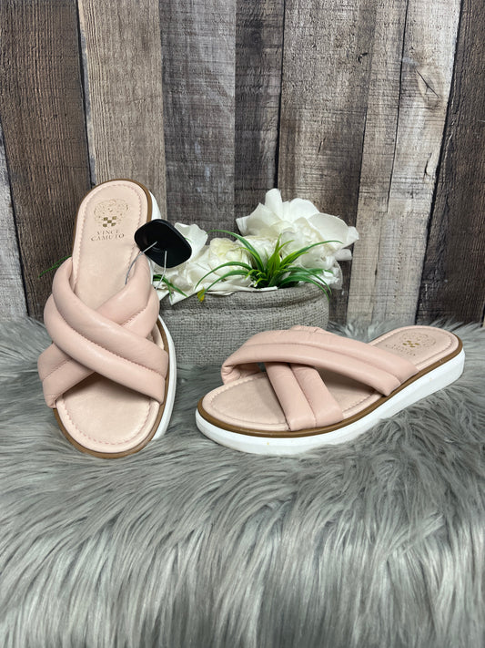 Pink Sandals Flats Vince Camuto, Size 10