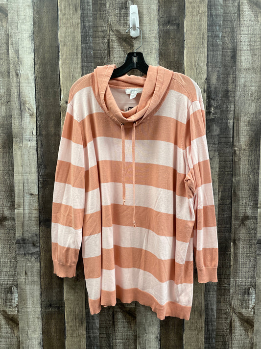 Sweater By Cj Banks In Peach, Size: 3x