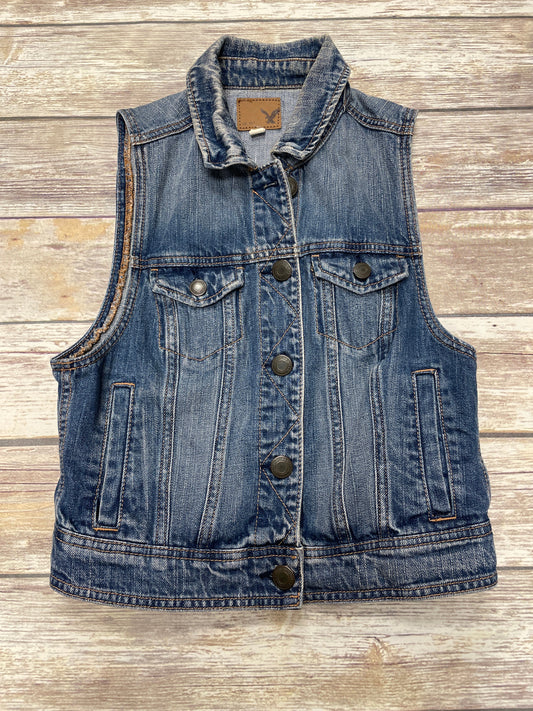 Vest Other By American Eagle In Blue Denim, Size: S