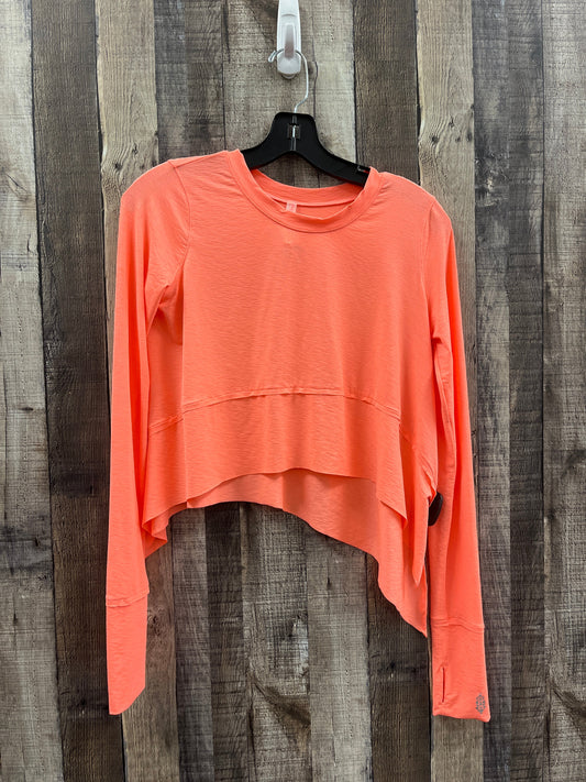 Athletic Top Long Sleeve Crewneck By Free People In Orange, Size: Xs