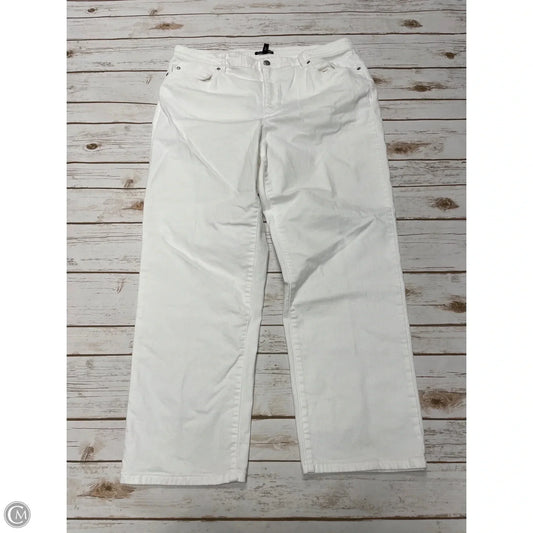 Jeans Straight By Eileen Fisher In White, Size: 1x