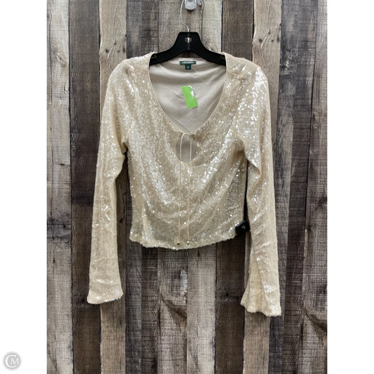 Top Long Sleeve By Wild Fable In Beige, Size: M